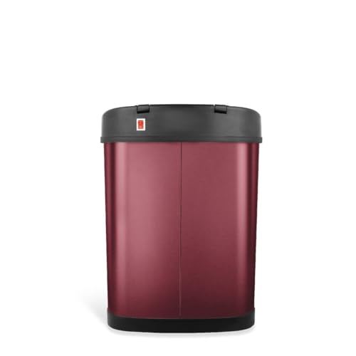 Caneca de basura ovalada roja con sensor de movimiento 3.9 gal miniatura 4