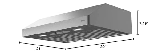 Zephyr AK7100BS-BF Ak7100B-Bf Gust 400 Cfm 30 Inch Wide Under Cabinet Range Hood thumb #4