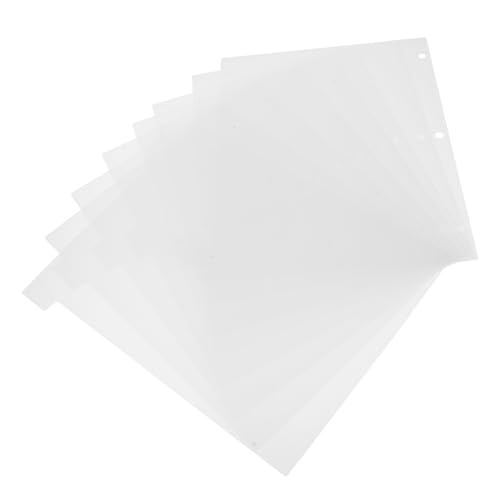 ZUNOXAZ 8枚 ページ割インデックスカード バインダー用製仕切りタブ 書き込み可能類整理 小規模事務用品 ノートや手帳対応