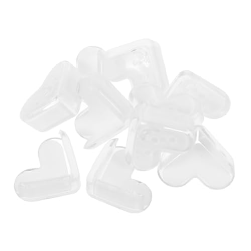 SHINEOFI 10pièces Protège-Coin Forme De Cœur pour Meubles Bureau Et Tables Lot de Protections Angle De Sécurité