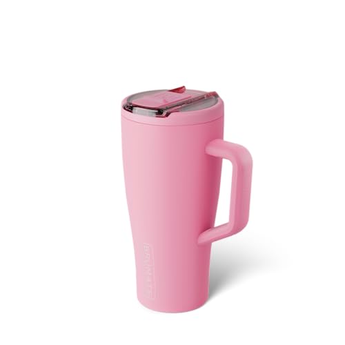 Image of BruMate Era Flip 30oz Tumbler with 100% Leakproof Covered Straw Lid | Hygienic Covered Straw | Insulated Stainless Steel Water Bottle with Handle | Cup Holder Friendly | BPA-Free (Primrose)
