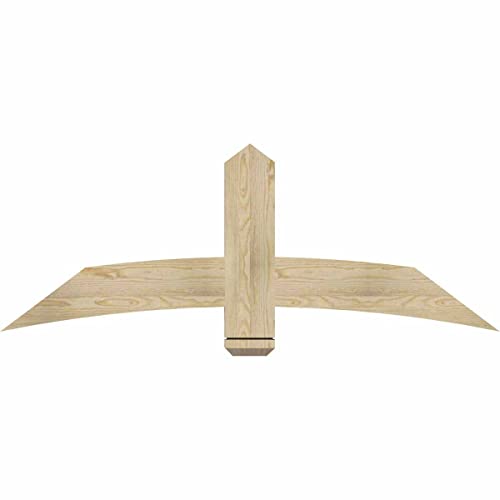 Ekena Millwork 60"W x 22"H x 2"D x 6"F, 9/12 Pitch, Bellingham Rough Sawn Timber Gable Bracket, Douglas Fir