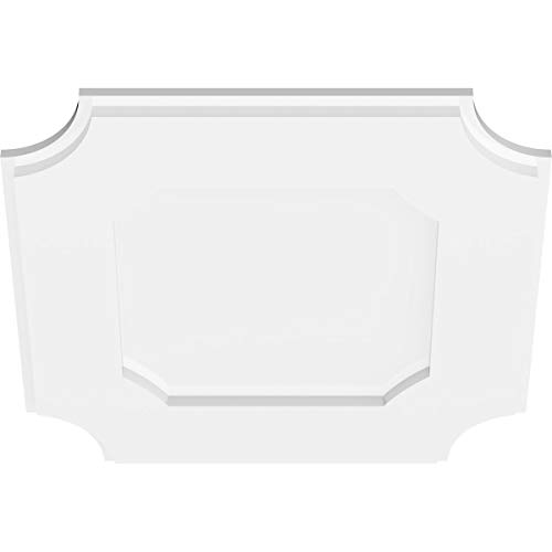 Image of Ekena Millwork CMP18LE Locke Architectural Grade PVC Contemporary Urethane Ceiling Medallions 18 inchOD x 10 3 /4 inchC x 1 inchP