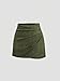 Women's Pleated Skort - Casual Autumn/Winter Fashion Green