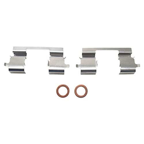 Image of TRQ Front and Rear Brake Caliper Set Zinc Coated Brackets Compatible with 2003-2011 Honda Element