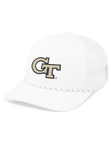 Pacific Headwear NCAA Georgia Tech Mens Trucker Snapback Braid Cap OS
