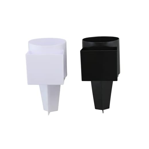 Set of 2 Sand Beach Cup Holder with Pocket - Multifunctional Spike Design for Beverage Phone Sunglass Key - Ideal for Beach, Garden, Picnics, Festivals and Outdoor Concerts
