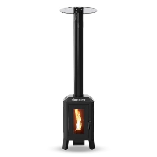 Outdoor Patio Heaters, Wood Pellet Outdoor Patio Heater with Glass Window, Pellet Heaters for Outdoor Use, Home, Gardens & Commercial