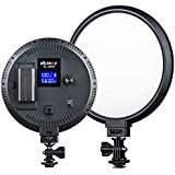 LED Camera Video Light, Dimmable Photo Light 8-Inch Round