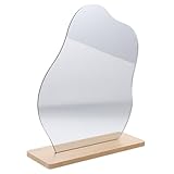 meuble bas miroir Miroir irrégulier avec base : avec une surface de miroir haute définition, peut vous permettre de clairement les détails de votre visage. de forme irrégulière, décoratif et utile.