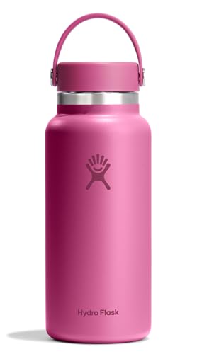 Image of Hydro Flask Water Bottle - Insulated Stainless Steel - Wide Mouth Flex Lid, Non Spill, Leakproof and Refillable in 32 Oz Reef Pink