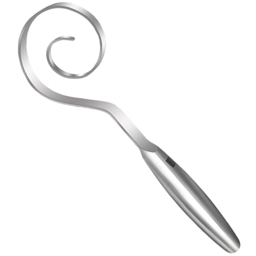 Frusta per impastare in acciaio inossidabile, multiuso, senza cuciture, a forma di spirale, per pane, con manico confortevole, per la cottura del pane a lievitazione naturale in cucina domestica