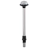 Perko 1460DP3CHR Coastal-Series Reduced Glare White All-Round Navigation Pole Light - 30
