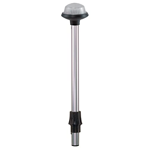 Perko 1460DP3CHR Coastal-Series Reduced Glare White All-Round Navigation Pole Light - 30" Height