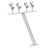 Tebaisea 4 Head Fishing Rod Holder, 360° Adjustable Fishing Rod Holder Aluminum PVC Coated Boat Fishing Holder