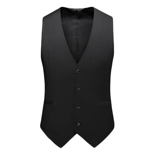 Men's Suit Vests Wedding Prom V Neck Business Casual Dress Work Vest Formal Herringbone Slim Fit Button Tuxedo Vests