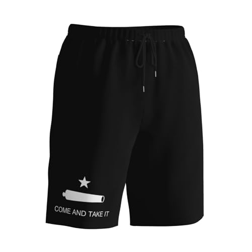 Come and Take It Gonzales Flag Texas Battle Men's Quick-Dry Board Shorts 7" - Swim Trunks Summer Hawaii Beach3
