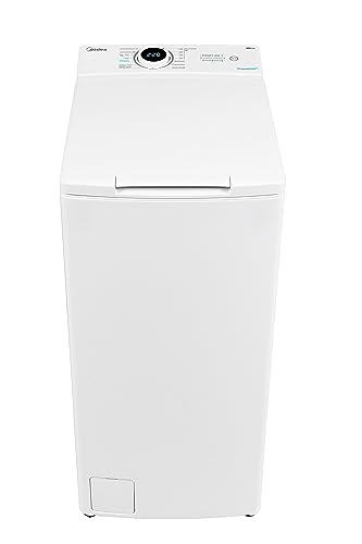 Midea Toplader Waschmaschine MF10ET70B / 7KG / A / 1200 U/min/BLDC Inverter Mortor/Dampffunktion/SoftOpener/XL Türöffnung/Kurz 15’&45’ / Mehrere Temperaturoptionen/AquaStop, Weiß