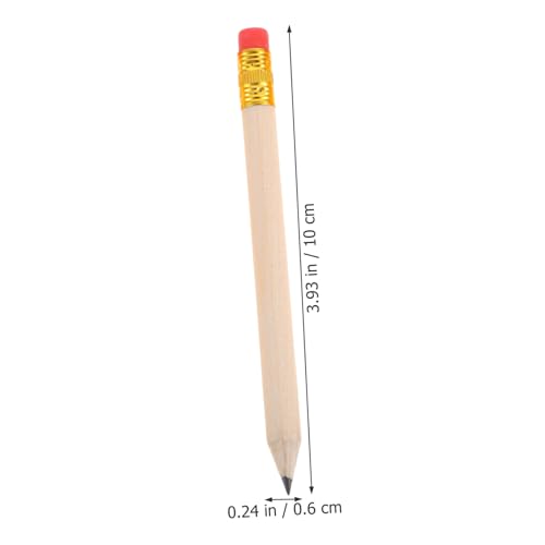 Lápiz golf madera natural con borrador rojo miniatura 2