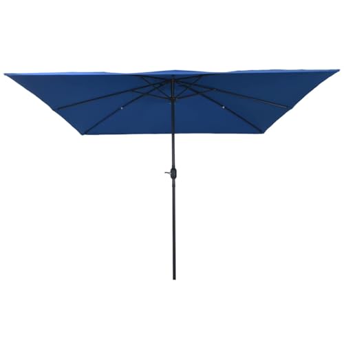 Parasol de jardin en acier et polyester robuste carré 295x295 cm design architectural épuré