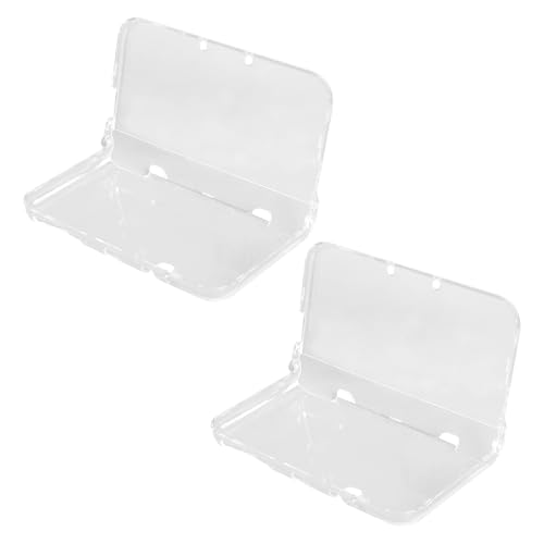 XRVRILE 2 Piezas Funda Transparente Hard Shell Cristal para New Nintendo 3DS XL/LL, Ligera Funda para Nintendo 3DS XL/LL con Recortes Precisos para Botones, Pantalla Táctil y Puertos