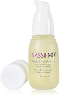 NassifMD Hydro-Screen Hydration Serum | Surgeon-Created Hyaluronic Acid, Ceramides & Retinol Formula for Plumping, Firming & Reducing Fine Lines