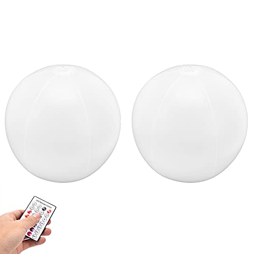 FTVOGUE Luz de Bola de Piscina Flotante con Control Remoto 16 Color RGBW Lámpara Solar para Al Aire Libre Decorativo Al Aire Libre
