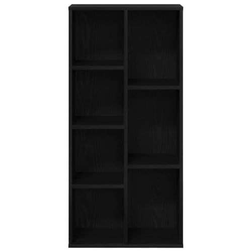 Estantería pequeña de 7 compartimentos en madera negra para salón 7