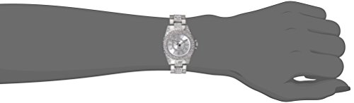 Xoxo Women's Analog Watch With Silver-Tone Case, Rhinestone Bezel/Dial/Band, Silver-Tone Sunray Dial - Official Woman's Watch, Jewelry-Clasp Closure - Model: Xo5746 #TOP1