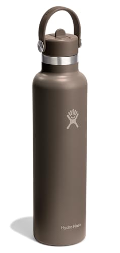 Image of Hydro Flask Water Bottle - Insulated Stainless Steel - Straw Lid, Non Spill, Leakproof in 24 Oz Sandpiper