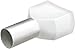 Price comparison product image Knipex 97 99 370 Twin Wire-End Ferrules with Plastic Collar, White, 2 x 0.5 mm