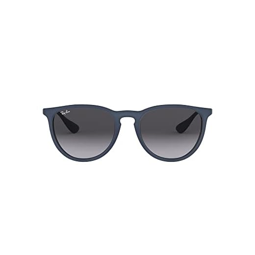 Óculos de sol Ray-Ban unissex adulto Rb4171 Erika, azul borracha/cinza claro gradiente cinza escuro, 54 mm US