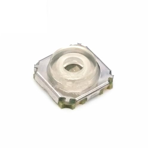 Botón de interruptor táctil mini de 10x10 mm, pulsador con luz amarilla y base de cobre pequeña