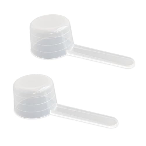 5 Misurini Graduati In Plastica Da 40 Ml Con Coperchio – Bicchieri Da Laboratorio In Polipropilene, Scala Da 10 A 40 Ml