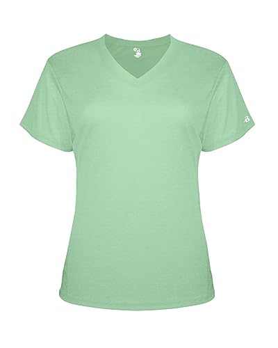 Badger Sports Tri-Blend Ladies' V-Neck Tee - XL - MI