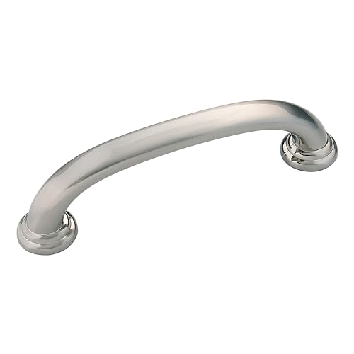 Hickory Hardware 10 Pack Solid Core Kitchen Cabinet Pulls, Luxury Cabinet Handles, Hardware for Doors & Dresser Drawers, 3-3/4 Inch (96mm) Hole Center, Satin Nickel, Zephyr Collection
