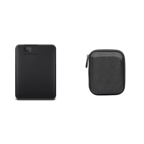 WD 5TB Elements Portable External Hard Drive with USB 3.0 & Case