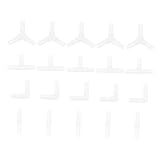 iplusmile 水槽用 インコネクタ 20個セット 三つ又 T字 L字 気管コネクタアクセサリ 耐摩耗性プラス 製 水族館用エアチューブ 水槽用パーツ 空気ポンプ