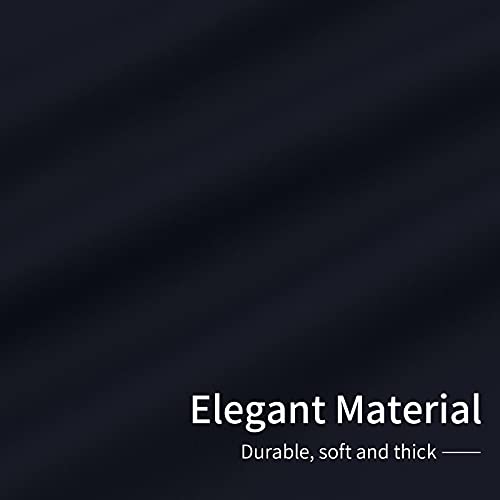 Image of Easy-Going Blackout Curtain Cloth for Bedroom, Solid Thermal Insulated Grommet and Noise Reduction Hanging Window Drapes, Room Darkening Curtains for Living Room, 2 Panels (42x63 in, Navy)
