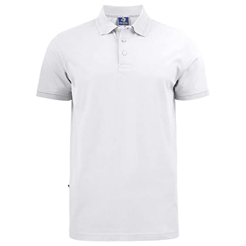 Polo homme blanc M vêtement d'été décontracté chic en coton