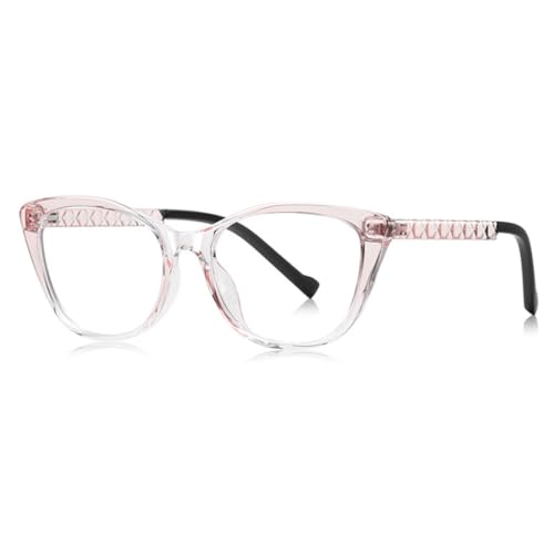 Lunettes œil de chat tendance rose monture transparente pour femme
