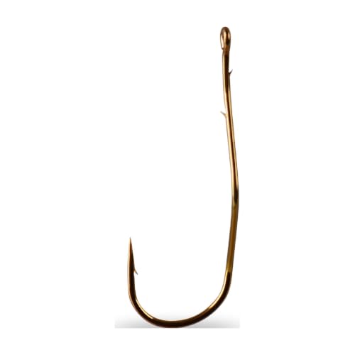 Mustad 33862NP Slow Death Aberdeen Hook Bronze Size 2 Pack 25 Freshwater Walleye Panfish Fishing Tackle