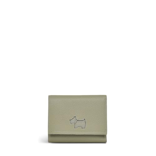 Image of RADLEY London Womens Cookie Cutter - Protect Leather Small Flapover Purse Wallet in Drizzle Green