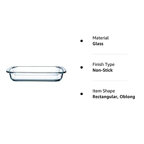 2 Quart -Mini Glass Baking Dish For Oven, Single Serving Glass Pan For Cooking Glass Casserole Dish Rectangular Baking Pan Glass Bakeware, 12 X 8 Small Glass Baking Pan #TOP7