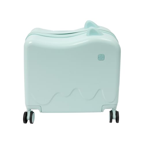 Kids Rolling Luggage with Wheels18 Kids Ride-On Suitcase, Children's Luggage Case, Rolling Luggage With Lock for Children Aged 3 to 6 Years Old Short Trips, Study Tours, Outings,Mint Green