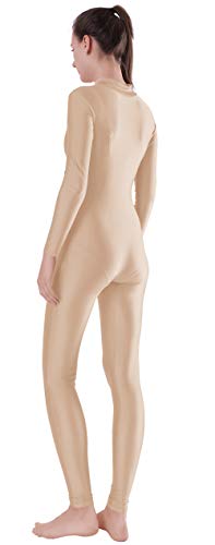 Image of speerise Women's Jumpsuits Long Sleeve Zipper Turtleneck One Piece Bodycon for Yoga Clubwear