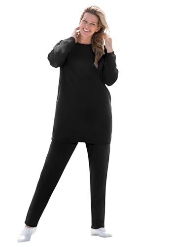 Woman Within Plus Size Fleece Sweatshirt Set