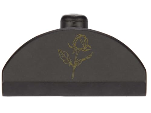 NDZ Performance Grip Plug for Glock Gen 4-5 – Heavyweight Brass – Fits G17 G19 G22 G23 G31 G34 G45 G47 – Cerakote Armor Black Finish, Rose Flower – Made in USA