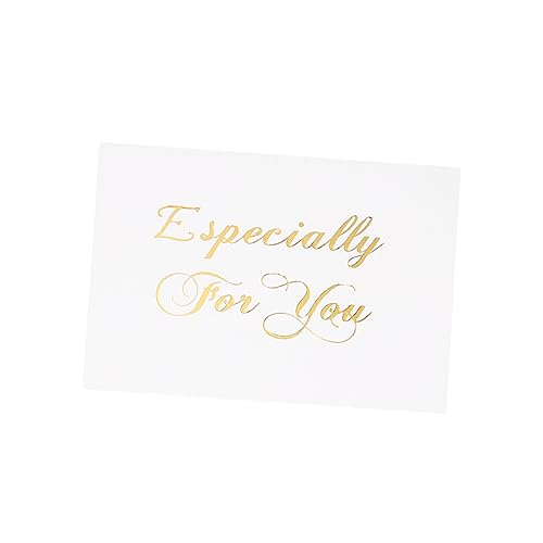 VILLFUL 50piezas Tarjetas De Agradecimiento Mini Doradas Relieve Para Bodas y Especialmente Para Ti Tarjetas De Felicitación Para