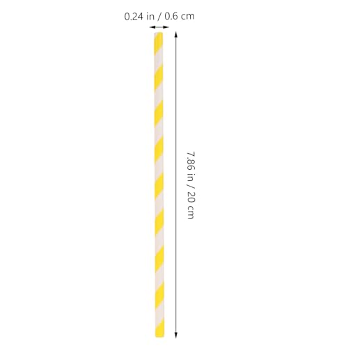 Pitillos de papel multicolor 200 unidades 20 cm miniatura 2